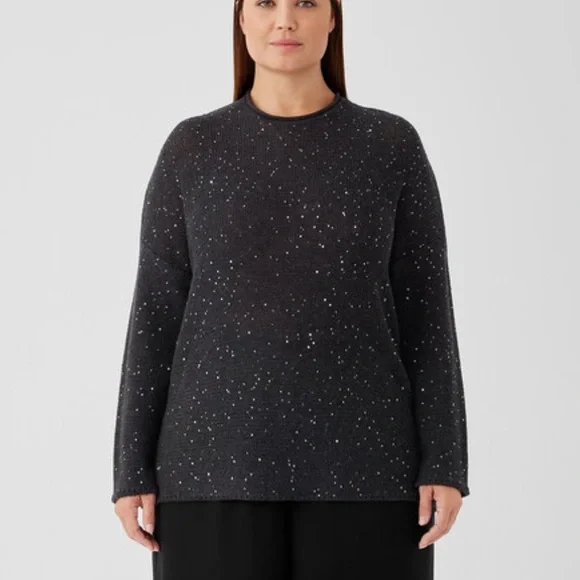 Eileen Fisher Merino Sequin Crew Neck Top size 3X, NWTs - Picture 11 of 14